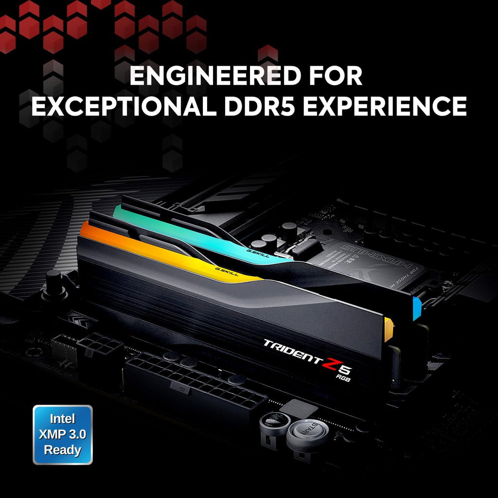 G.SKILL Trident Z5 RGB DDR5 RAM 32GB (2x16GB) 5600MT/s CL28 Desktop Memory UDIMM Matte Black R30838