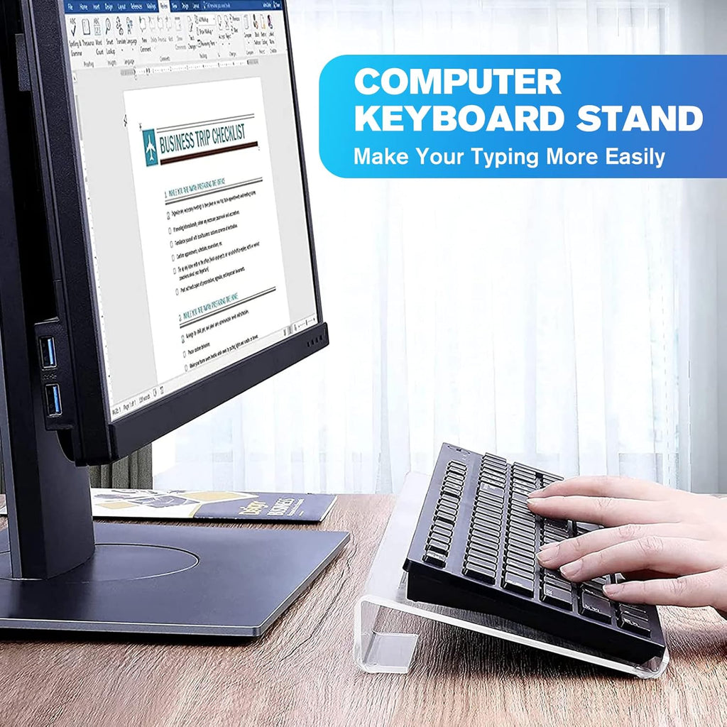 MaxGear Acrylic Keyboard Stand with Adjustable Height for Desk A2478