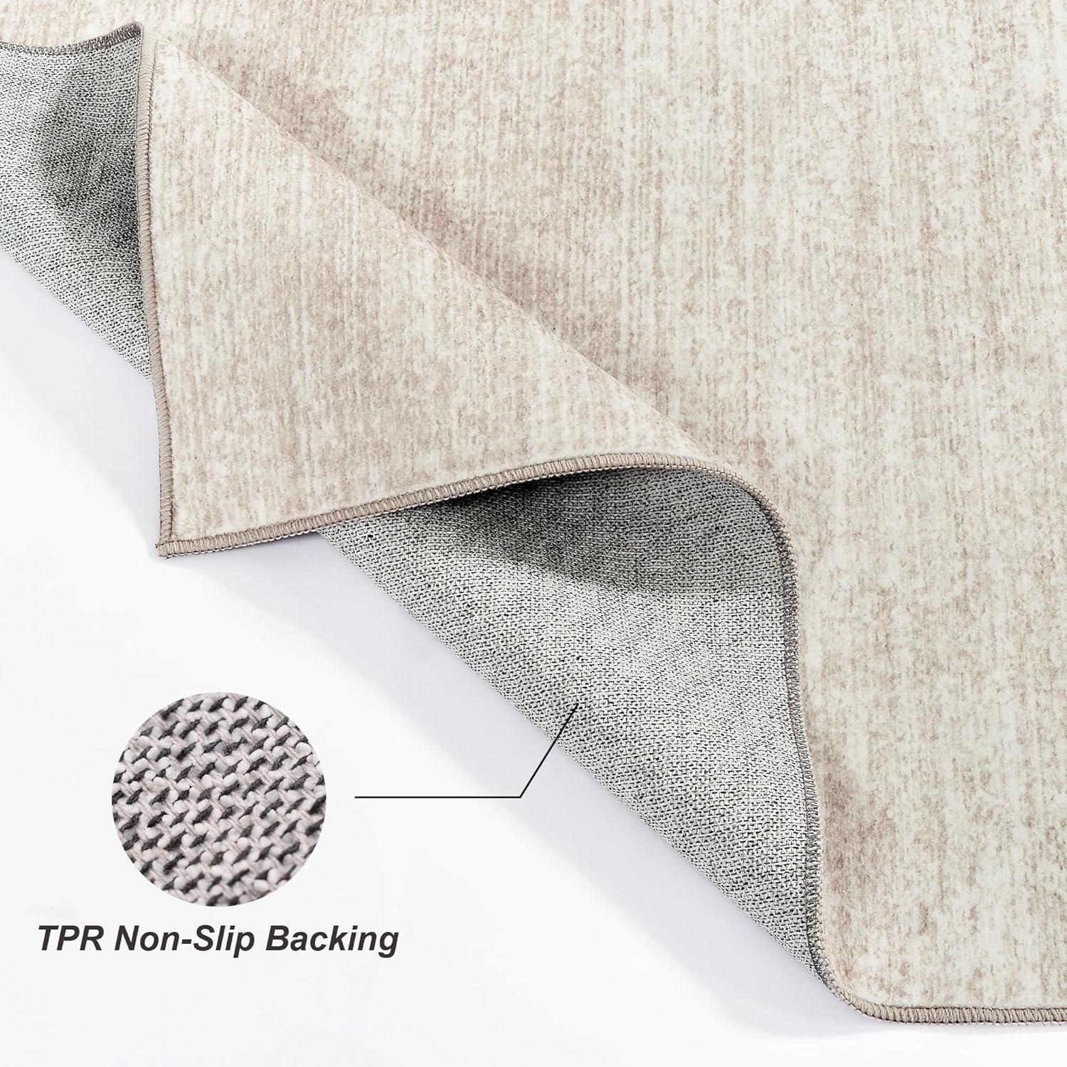 Valenrug Washable Area Rug 5x7 Beige O165222