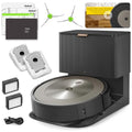 iRobot Roomba j9+ (J955020) Self-Emptying Robot Vacuum Unit – Powerful Suction, Wi-Fi Connected, Smart Mapping + Authentic Sidebrush and Filter + Mr. Vac and Mrs. Sew Clean Start with Roomba Video