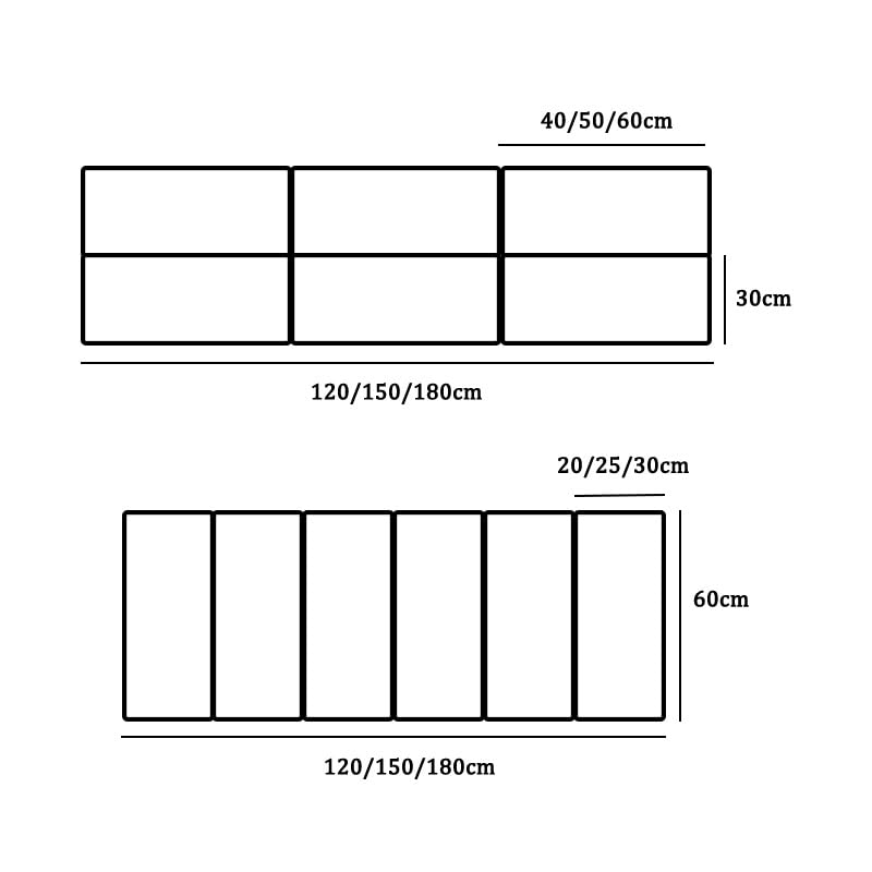 Anti Collision 3D Headboard Padding Waterproof Wall Stickers for Bedroom Decor Blue 150x60cm J150