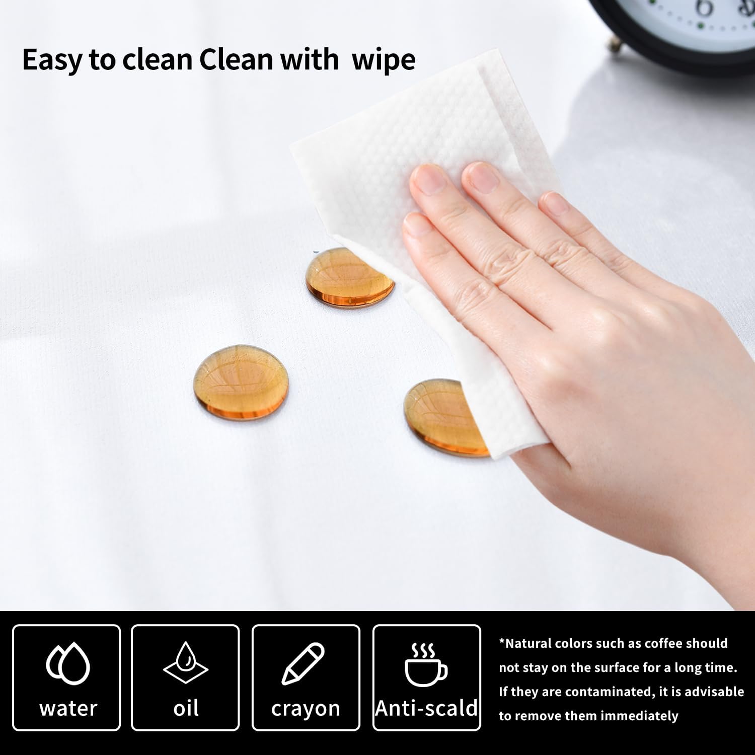 Clear Desk Mat Non-Slip PVC Desk Protector with Round Edge, 47.2"x23.6" U877881