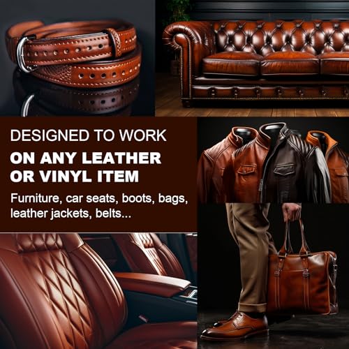 Leather Scratch Repair Balm Medium Brown for Couches, Car Seats & Boots M151