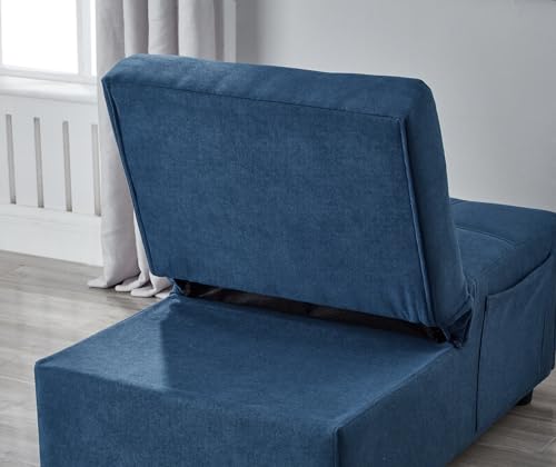 Linen Fabric Sleeper Chair Bed with Adjustable Backrest and Pillow I239644