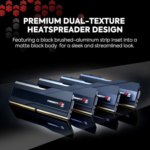 G.SKILL Trident Z5 RGB DDR5 RAM 64GB (2x32GB) 6000MT/s CL30 Desktop Memory - Matte Black T64453
