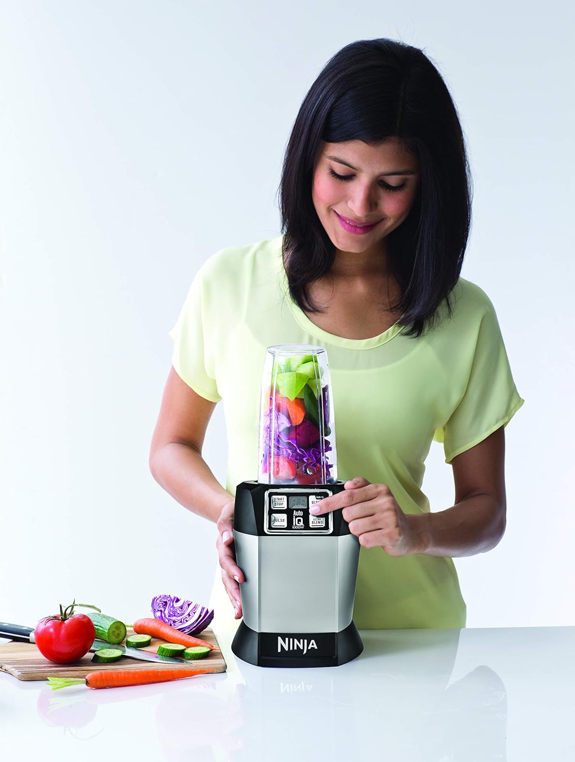 Ninja BL480D Nutri Personal Countertop Blender with Auto-iQ, 1000-Watts, Black/Silver Q408