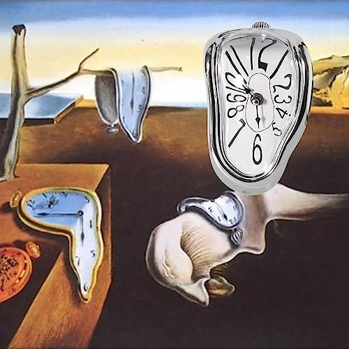 Melting Clock Salvador Dali Surreal Desk Decor D873946