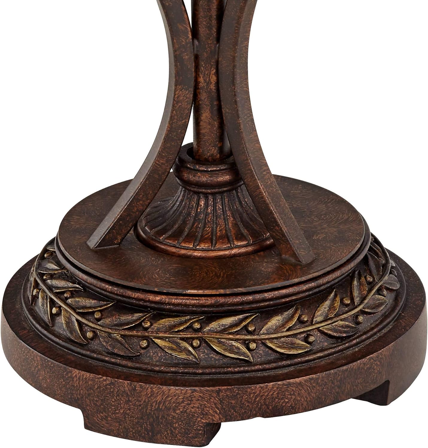 Robert Louis Tiffany Traditional Tiffany Style Table Lamp 26" High Bronze Brown Leaf and Vine Glass Shade D273336