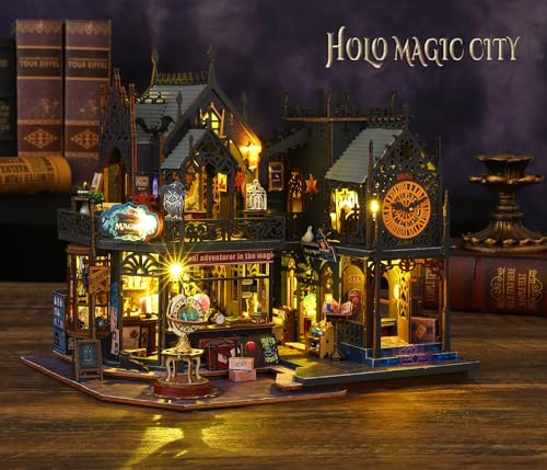 DIY Miniature Dollhouse Kit Magic Castle 3D Wooden Puzzle Model X760080