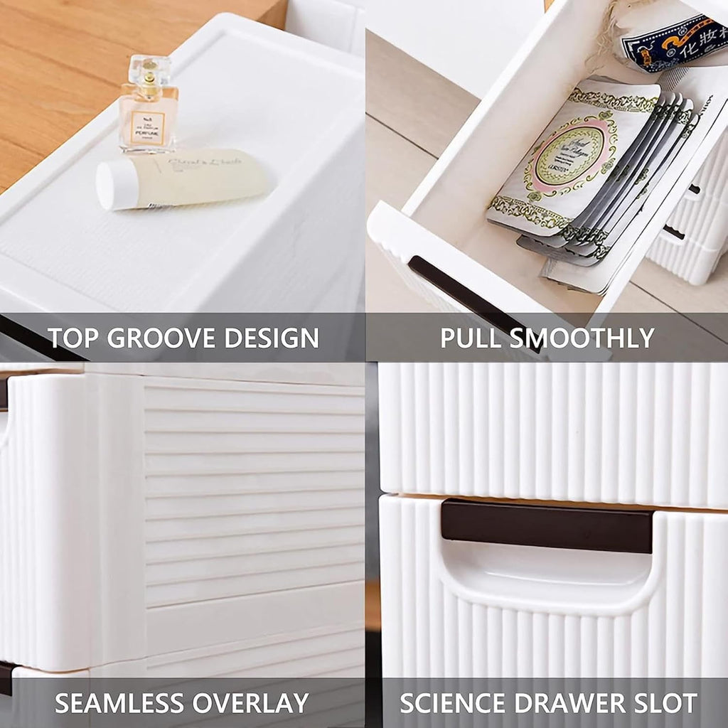 Narrow Storage Drawer Cart, Slim Bathroom Floor Cabinet with Wheels M3114