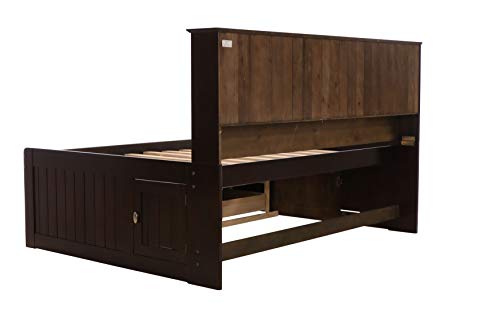 Discovery World Furniture Bookcase Daybed with 6 Drawers, Full, Espresso Y1175