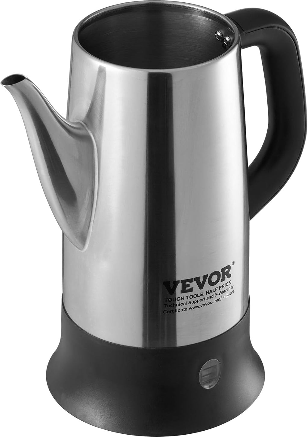 VEVOR Electric Percolator Coffee Pot 12-Cup, 304 Stainless Steel, 1000W V655614