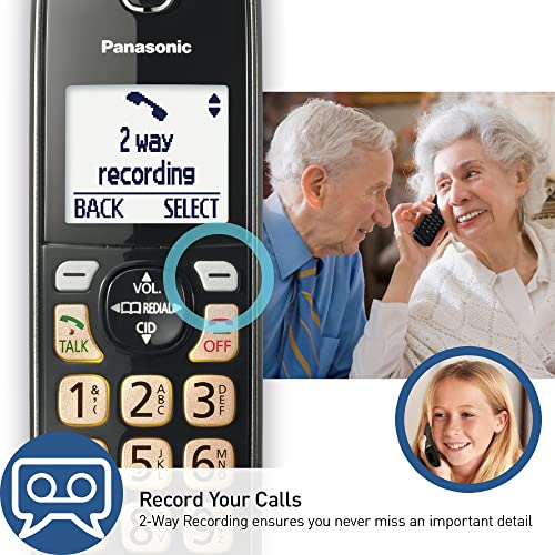Panasonic Cordless Phone with Answering Machine, 2 Handsets - KX-TGD832M B456