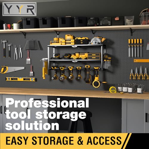 YYR Heavy Duty Power Tool Organizer Wall Mount, 32 Inch 8 Slots D296458