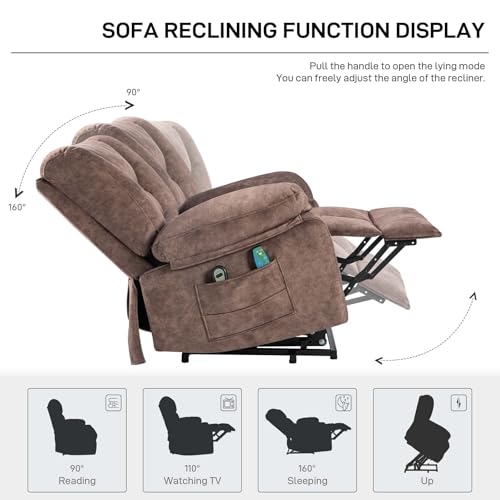 Power Lift Recliner Chair for Elderly with Massage and Heat, Black A65246