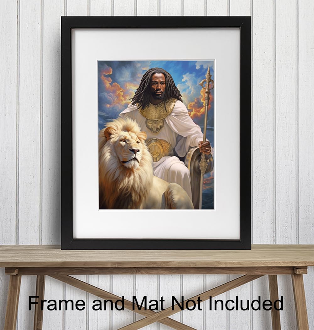 African American Wall Decor for Black Men - Inspirational Christian Home Art O51825
