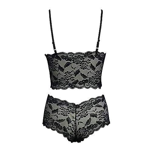 Women's Lace Teddy Babydoll Lingerie Set with Garter P951108