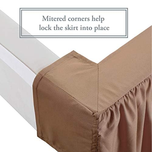 Bed Maker’s Microfiber Wrap-Around Bed Skirt, 14 Inch Drop, King, White W231997