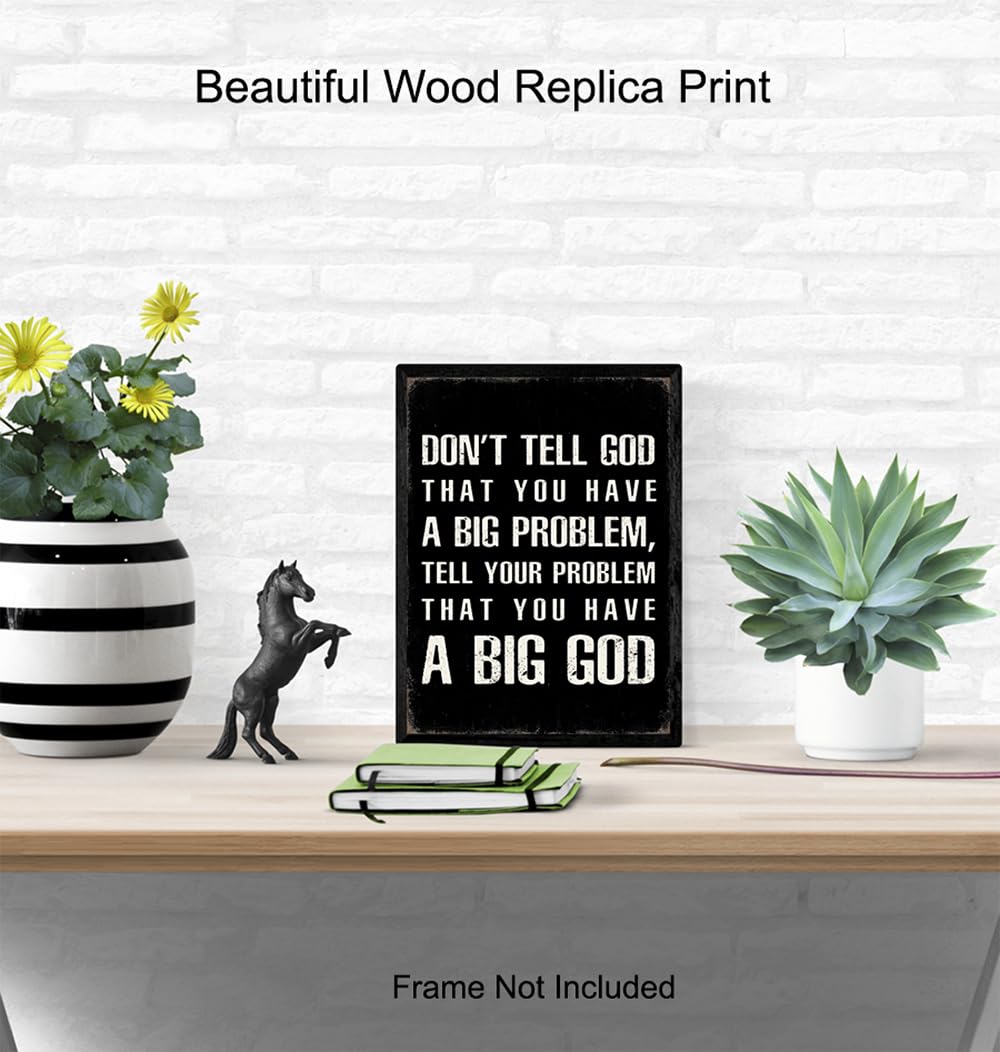 Christian Faith Wall Art for Men - Jesus God Motivational Poster Z201