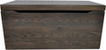 30” Wooden Storage Chest – Handmade Amish Hope Chest – Storage Trunk w/Anti-Slam Hinges – Solid Wooden Chest w/Handles – Clothing, Keepsake & Blanket Chest (Oak Wood, Antique Slate Stain, 30”)