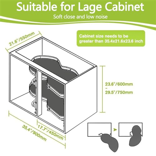Blind Corner Organizer Cabinet Pull-Out Wire Basket Storage Rack K9576