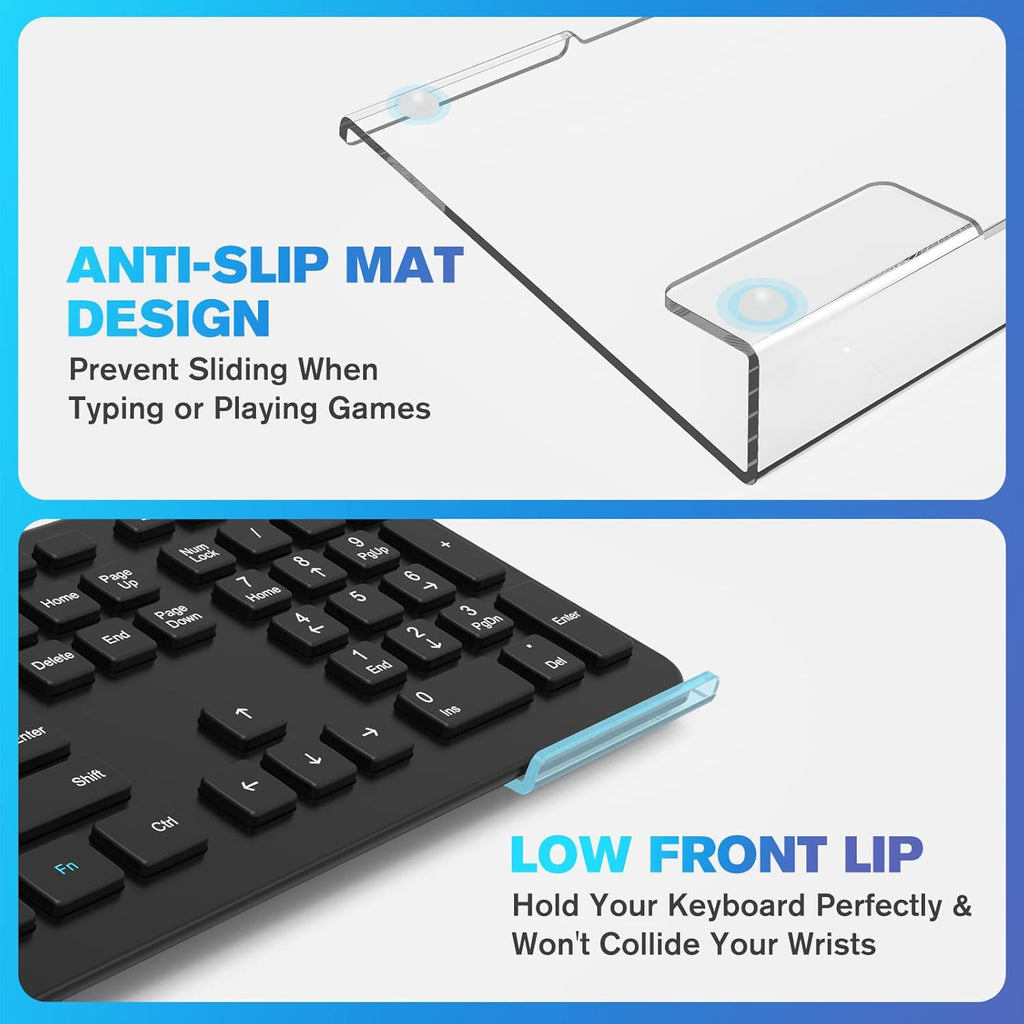 MaxGear Acrylic Keyboard Stand with Adjustable Height for Desk A2478