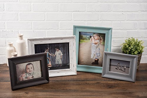 DII Distressed Wooden Picture Frame 8x10 Antique Silver U136115