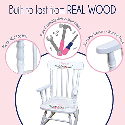 Personalized Natural Childrens Rocking Chair S453