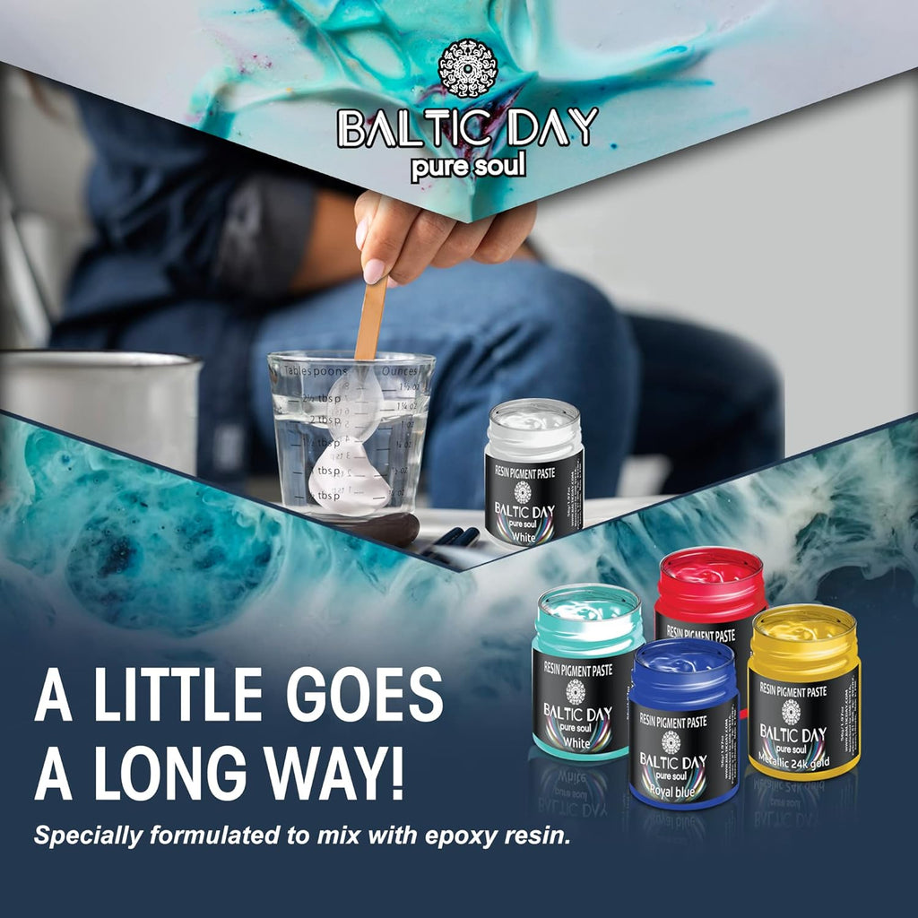 24 Pigment Pastes for Epoxy Resin Jars Set - Opaque Solid Resin Dye G284