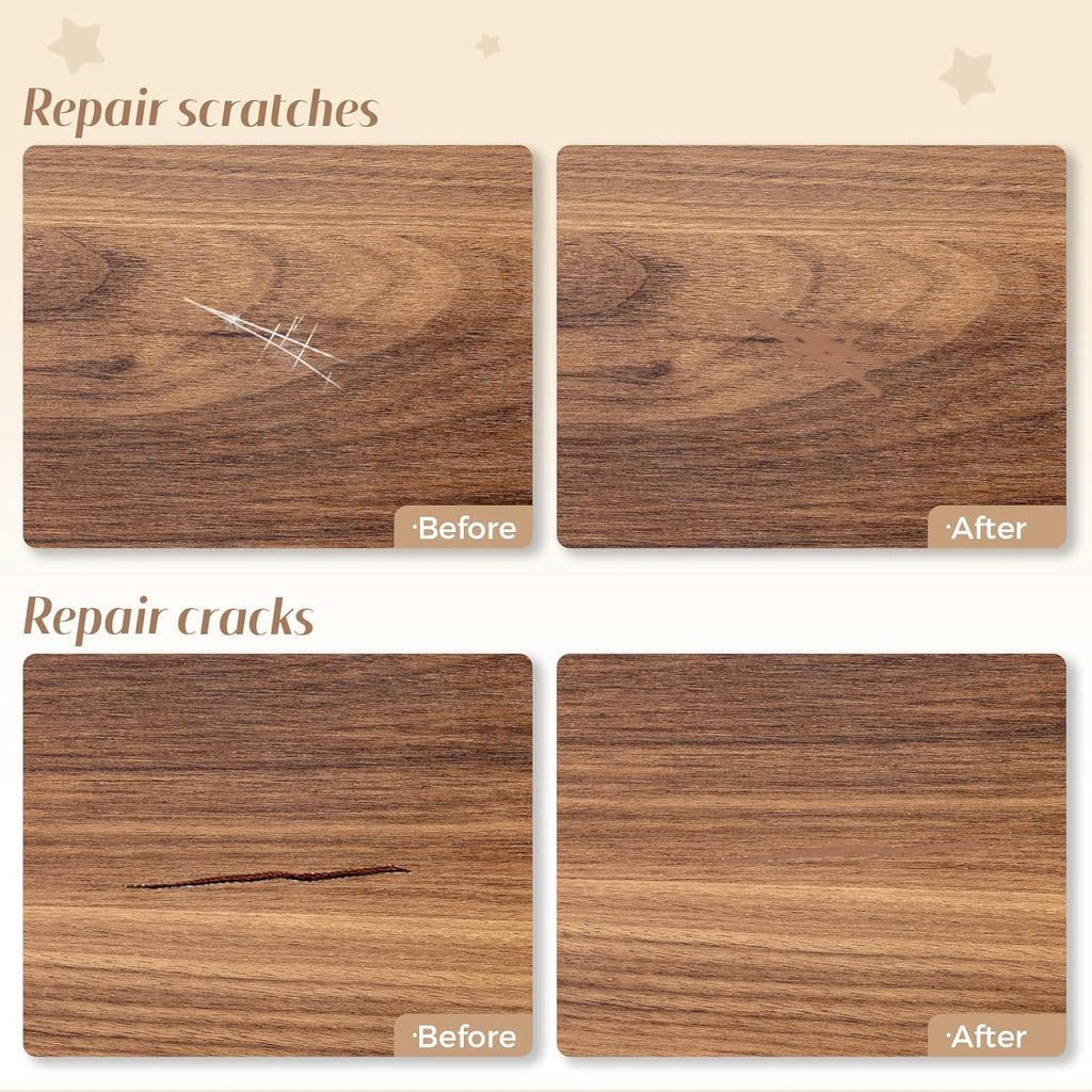 Wood Furniture Repair Kit, 12 Colors Filler for Scratches, Cracks, Holes Q771