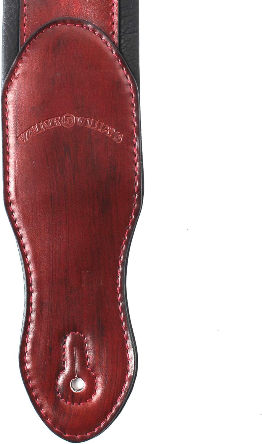 Walker & Williams KB-03-RB Mahogany Brown Full Grain Leather Guitar Strap K387577