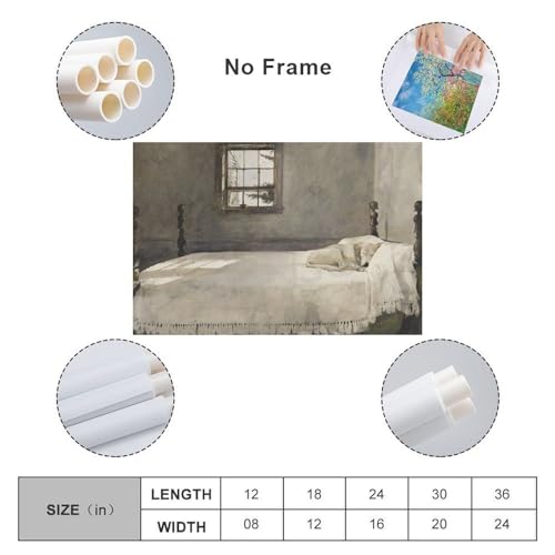 Master Bedroom by Andrew Wyeth Canvas Painting Wall Art 08x12inch Unframe M94090