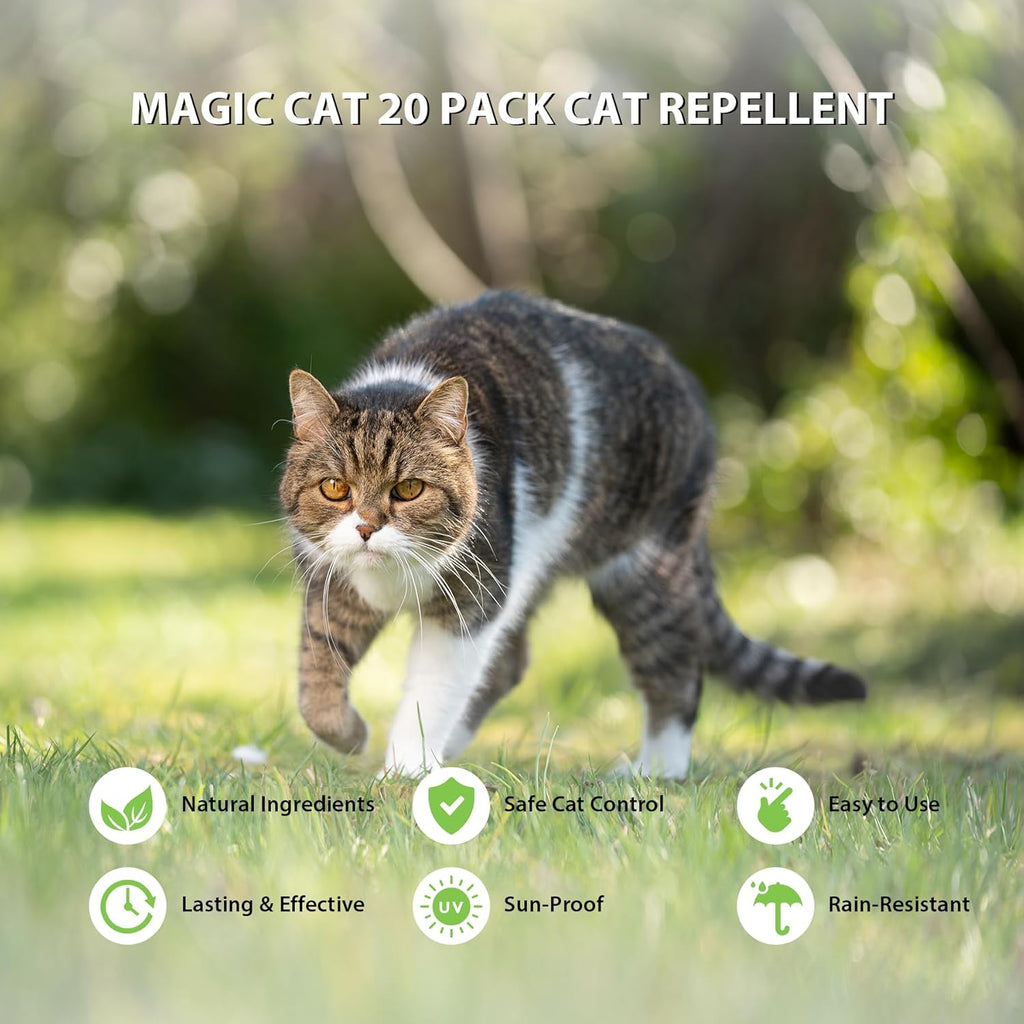 Cat Repellent Outdoor Peppermint Oil Deterrent for Home, 20 Pack R69755