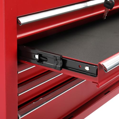 Winado 24" Portable Tool Box, 5 Drawers, Lockable Metal Tool Chest S57529
