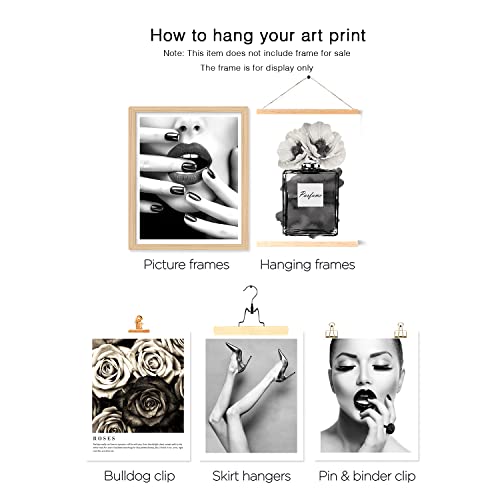 YIXIHOMPT Bathroom Wall Art Prints Set of 6 Black and White Unframed 8x10in Q71827