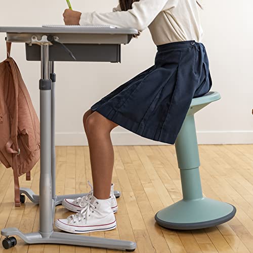 ECR4Kids SitWell Wobble Stool, Adjustable Height, Black Z4009