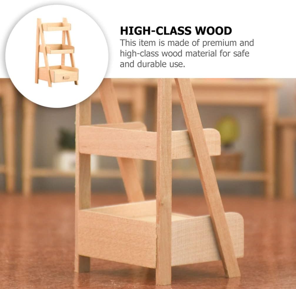 2pcs Doll House Rack Wear-Resistant Miniature Shelf Mini Furniture U78091