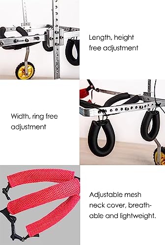 Pet Wheelchair for Dogs with Back Brace, Small Dog Cat Walk Cart V7312