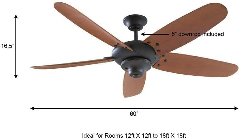 Altura 60" Outdoor Oil Rubbed Bronze Ceiling Fan P119