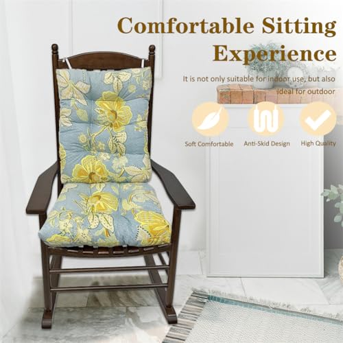 SEAHOME Tufted Rocking Chair Cushion Set with Ties M9792