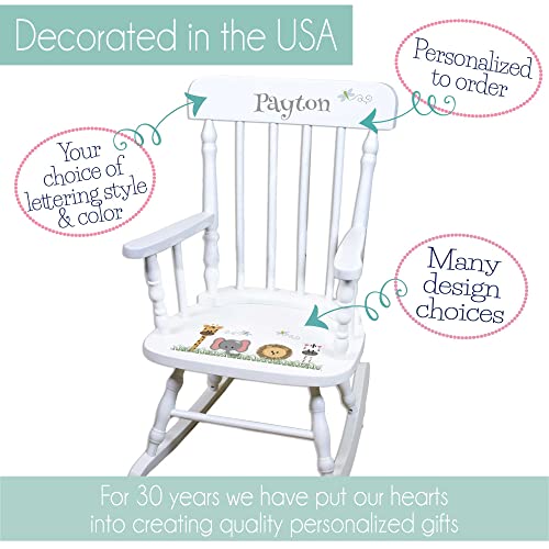 Personalized Natural Childrens Rocking Chair S453