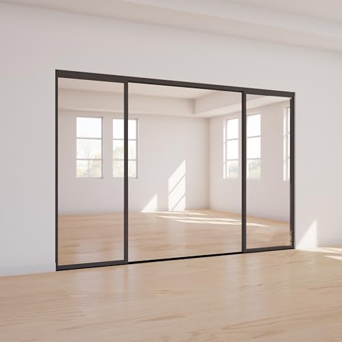 TSDC Large 144"x80" Multi Sliding Glass Wall Interior Room Divider with Aluminum Framed Tempered Glass M897003