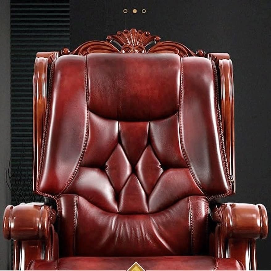 White-dinosaur Doodle4 Leather Recliner Office Chair N369