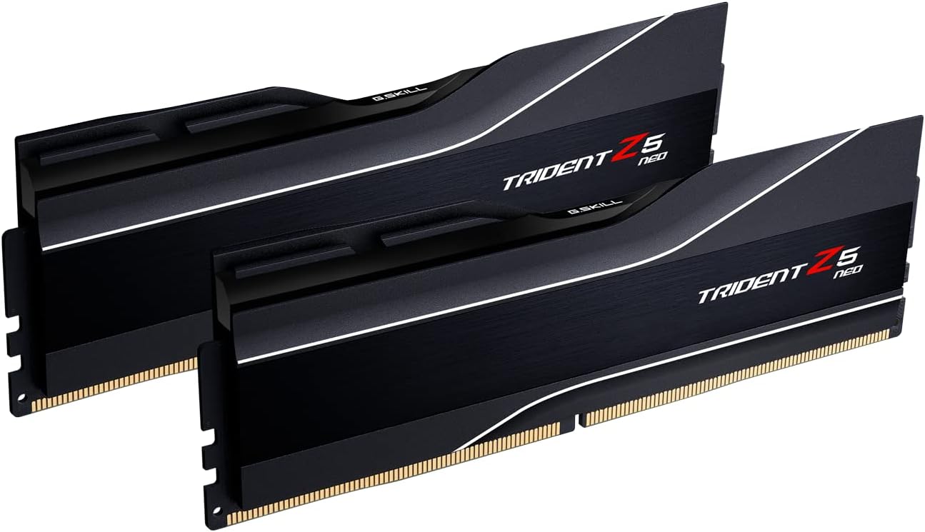 G.SKILL Trident Z5 Neo Series (AMD EXPO) DDR5 RAM 32GB (2x16GB) 6000MT/s CL36-36-36-96 1.35V Desktop Computer Memory UDIMM - Matte Black (F5-6000J3636F16GX2-TZ5N)