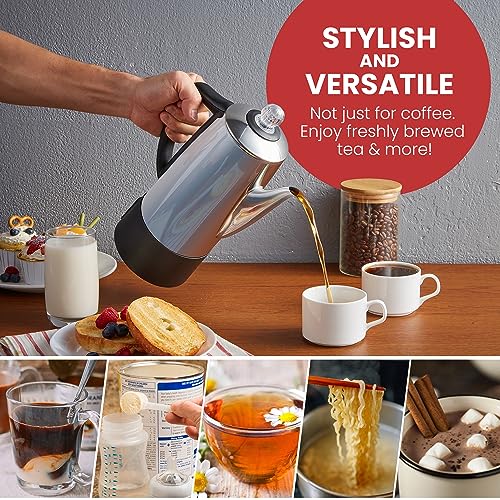 Elite Gourmet EC812 12-Cup Stainless Steel Coffee Percolator O85219
