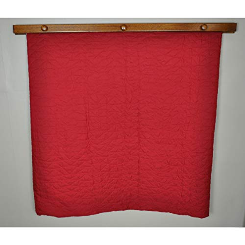 RRD Quilt Hanger for Wall Display (60") – Amish Made Wooden Quilt Rack Wall Mount – Oak Wood, Fruitwood Stain E423