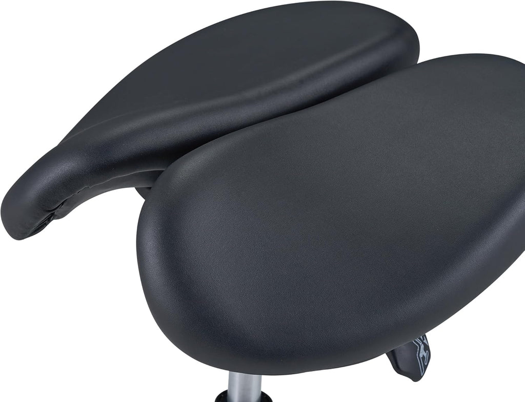 Master Massage Berkeley Ergonomic Saddle Stool, Black Aluminum Base M287