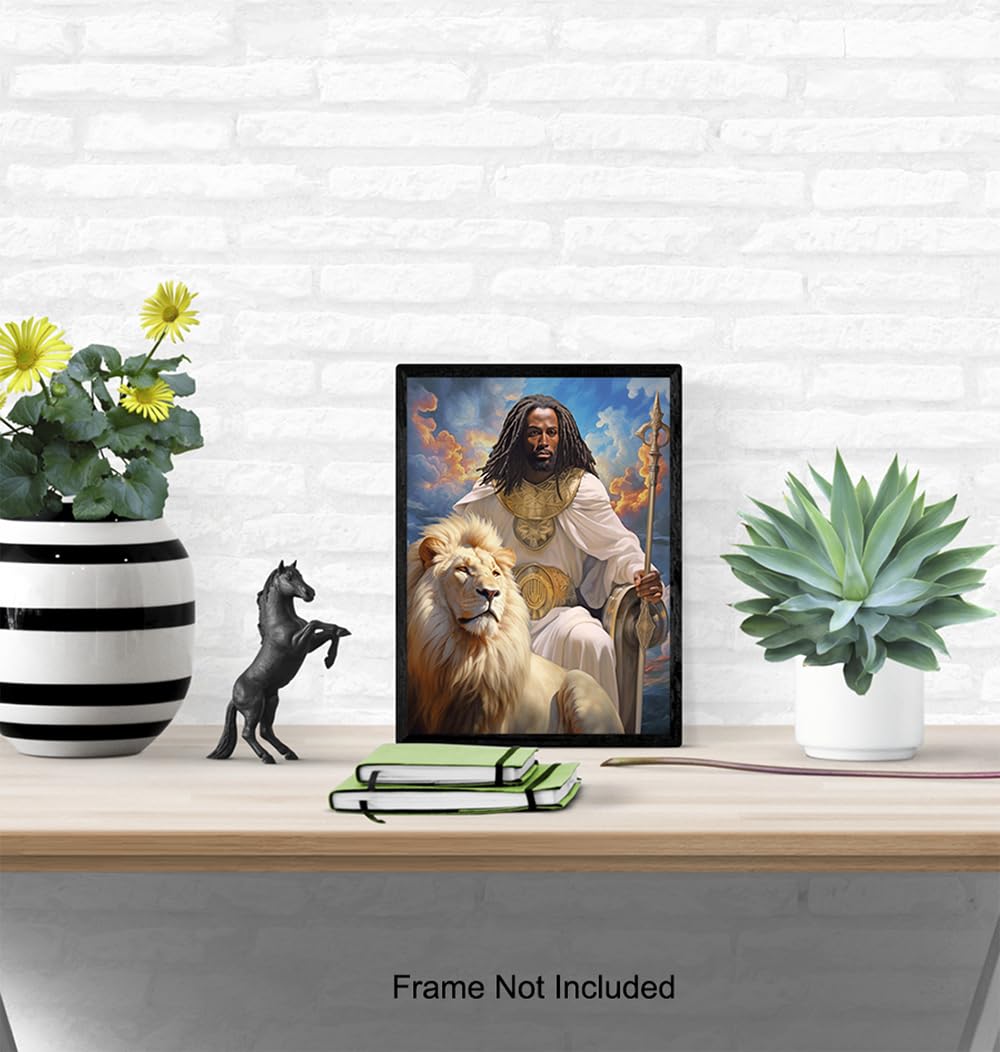 African American Wall Decor for Black Men - Inspirational Christian Home Art O51825