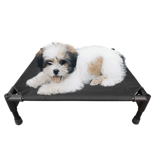 Love&go Elevated Dog Bed with Metal Frame, Cooling Raised Pet Cot, Small Q7526