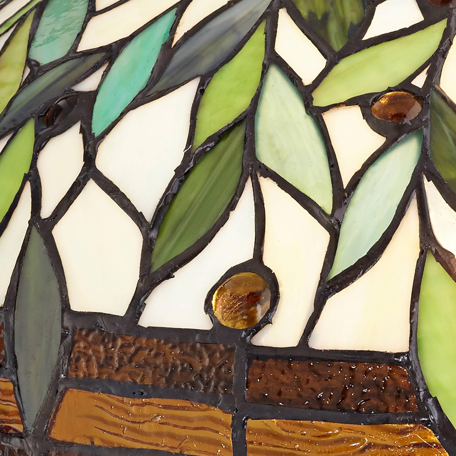 Robert Louis Tiffany Traditional Tiffany Style Table Lamp 26" High Bronze Brown Leaf and Vine Glass Shade D273336